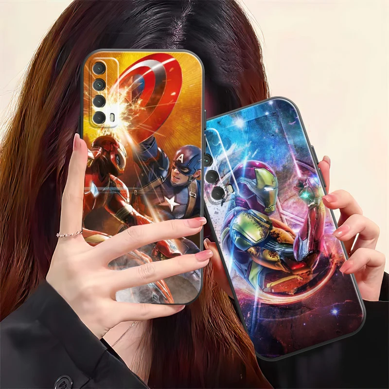 

Популярный чехол для телефона Marvel для Huawei Y7S, Y9A, Y6 2019, Y7P 2020, Y8S, Y7 2019, Y9 2019, задняя силиконовая крышка, чехол из жидкого силикона