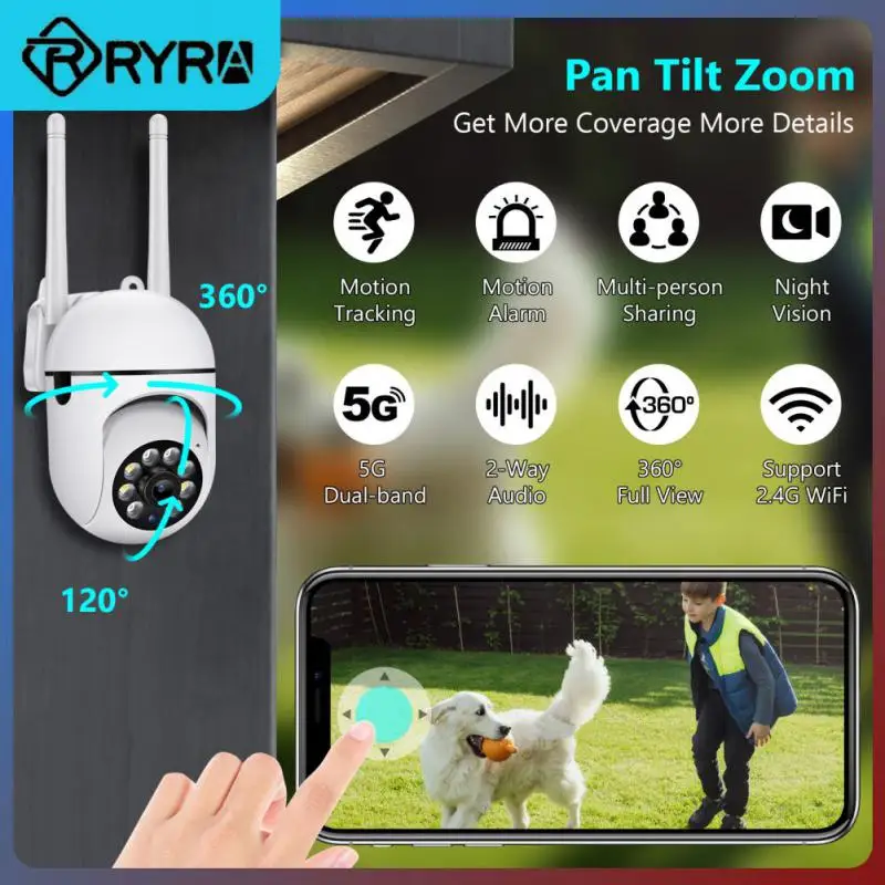 

Наружная беспроводная Ip-камера видеонаблюдения с Wi-Fi и датчиком движения