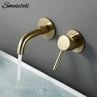 Настенный смеситель для раковины Smesiteli матовый черный