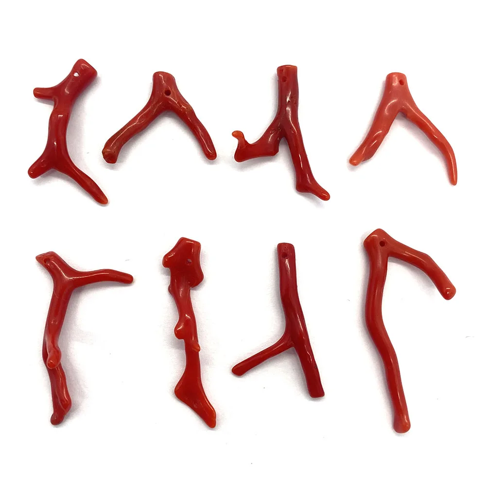 

10x15-10x50mm 1 Piece Natural Red Coral Irregular Branch Coral Charm Bead Jewelry Making DIY Necklace Earrings Pendant Jewelry