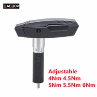 4nm 6nm adjustable bike t shape torque wrench 14 inch hex driver portable mini bicycle multitool maintenance allen key tool