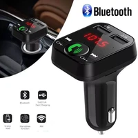 usb car charger adapter fm transmitter blootooth 5 0 handsfree calling tf card u disk mp3 play voltage detection car accessories