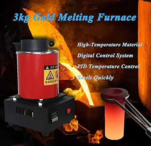 3 кг золота плавильная печь 1400 Вт цифровая используется для плавления брухта