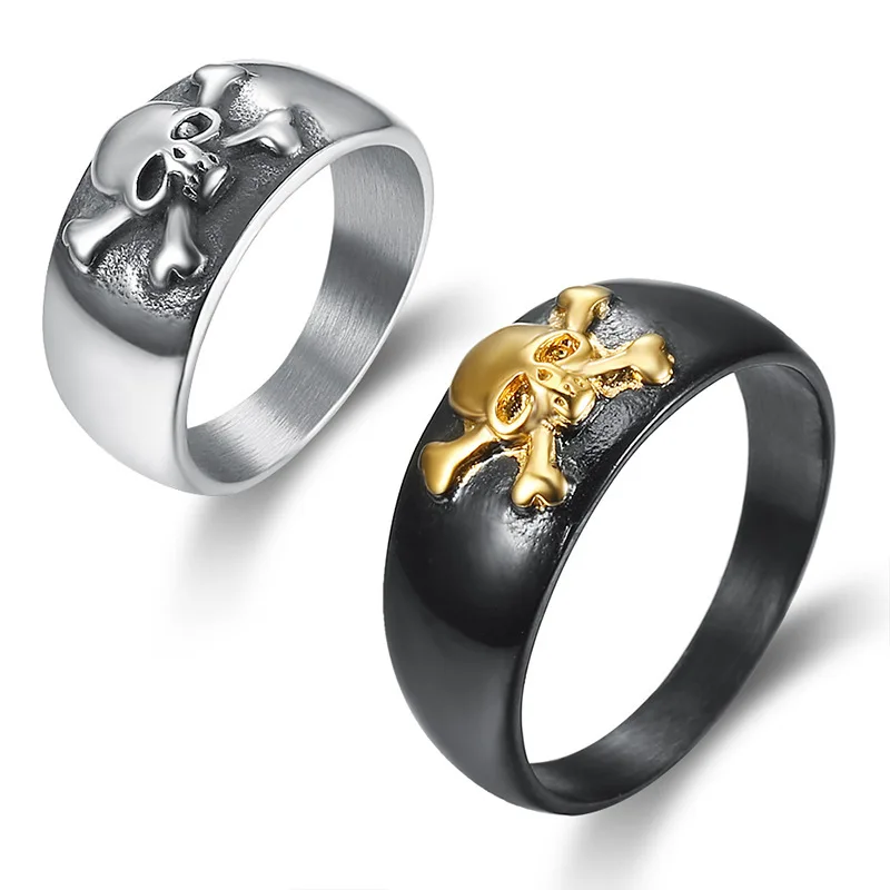 

Women's Titanium Steel Small Skeleton Ring Stainless Steel Small Skeleton Shape European and American Hot Selling Ring