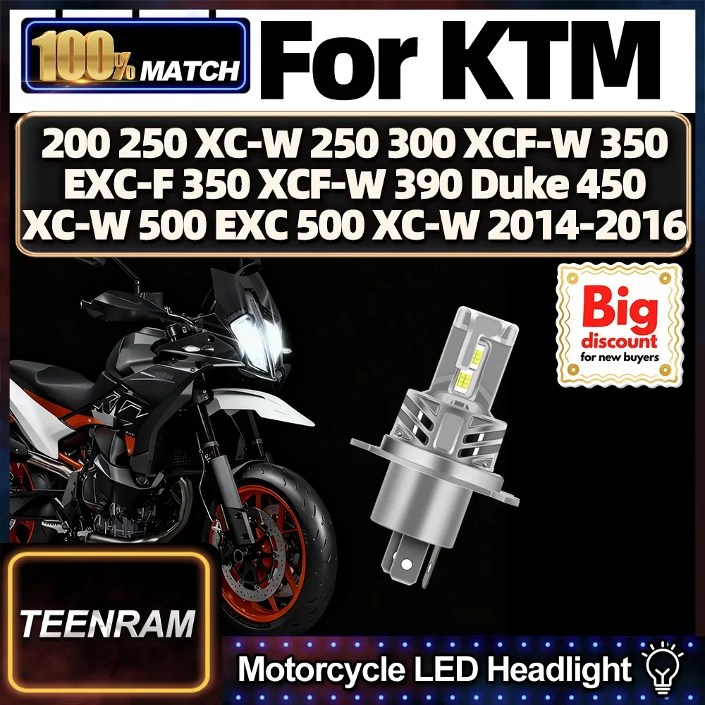 Фото Фара Roadsun для мотоциклов KTM 200 250 XC-W, 250 300 XCF-W, 350 EXC-F, 350 XCF-W, 390 Duke, 450 XC-W, 500 EXC, 500 XC-W 2014-2016 №1