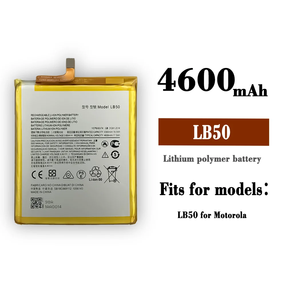 4600mAh High Quality Replacement Battery For Motorola Moto LB50 For Motorola Battery Large Capacity Mobile Phone Lithium Battery