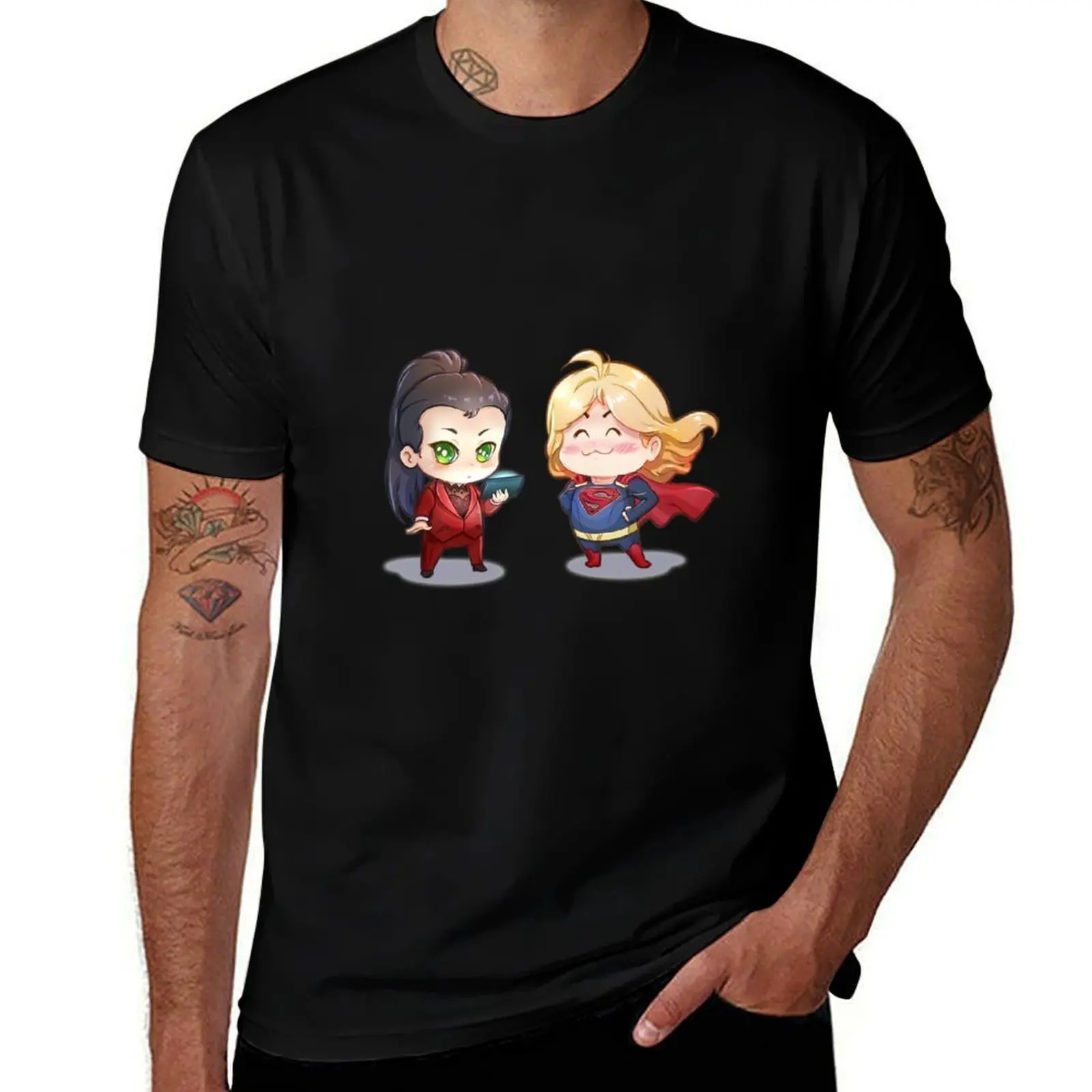 Фото Футболка Supercorp Chibi, мужская футболка, роскошная футболка №1