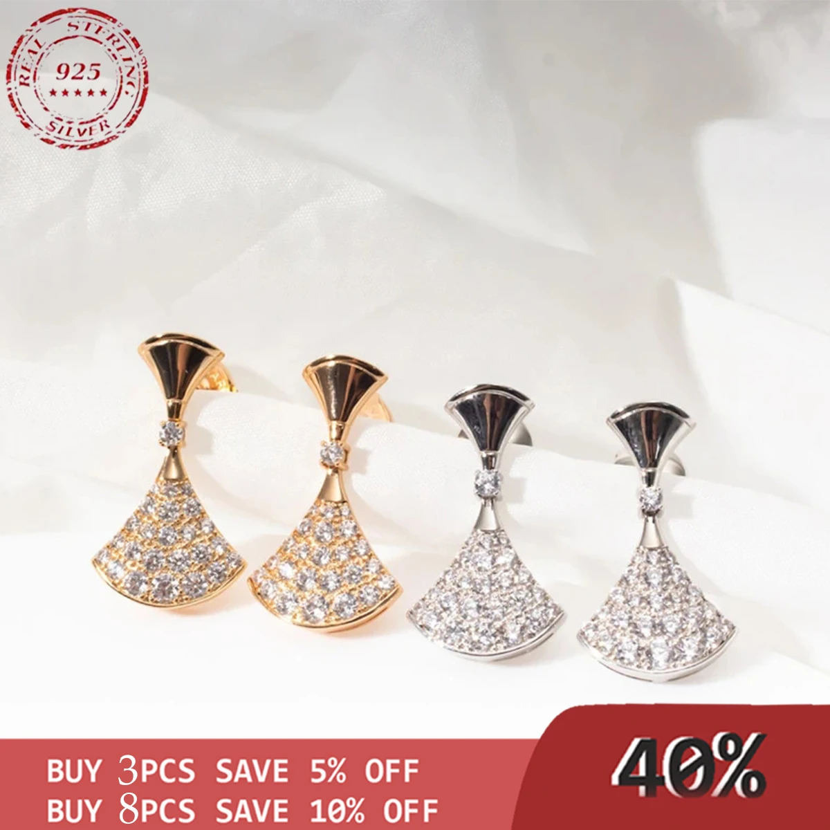 

Temperament European Famous Brand 925 Silver Diamond Skirt Women's Necklace Fan Pendant Fashion Luxury Brand Jewelry