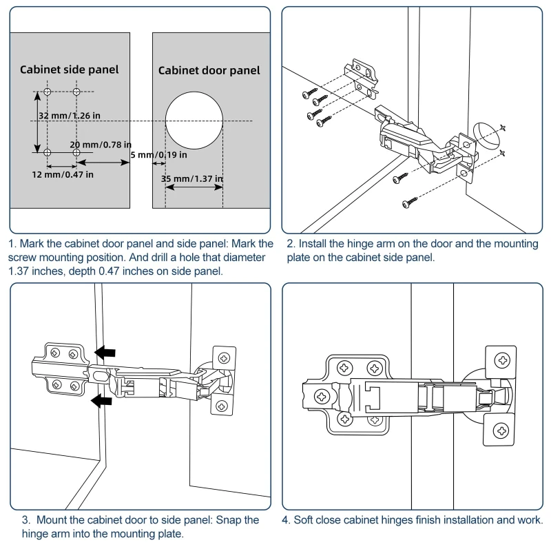 1/3 шт. гидравлические петли для дверей шкафов