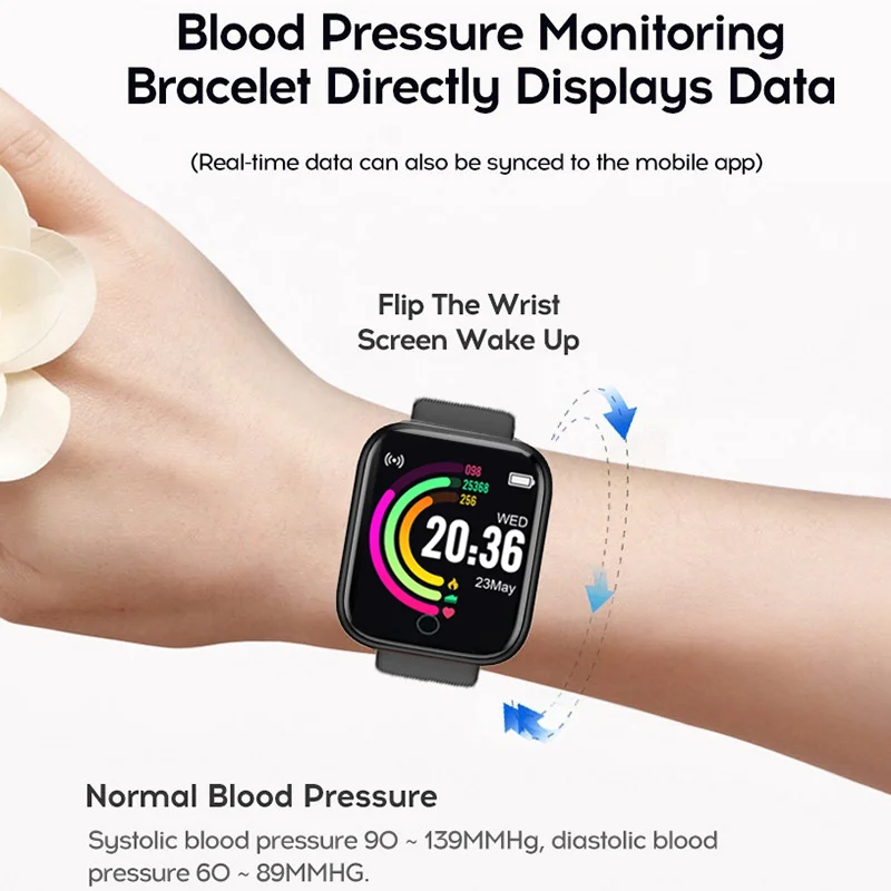 Умные часы D20 для мужчин и женщин спортивный фитнес-трекер измеритель кровяного