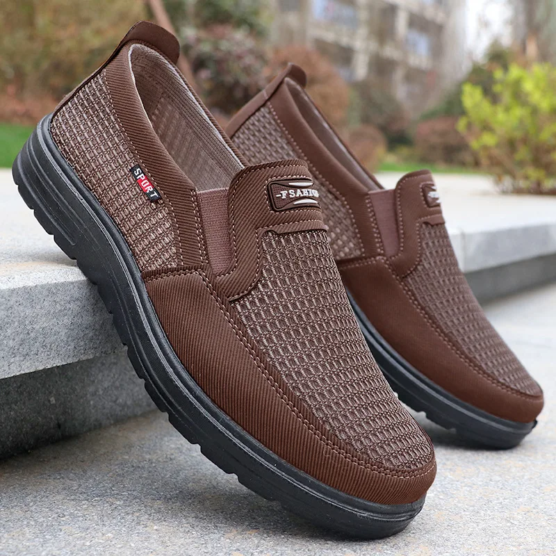 

Slip-On Men Casual Shoes Men Summer Style Mesh Flats for Men Loafer Creepers Casual Shoes Comfortable Shoes Men Vulcanized Shoes