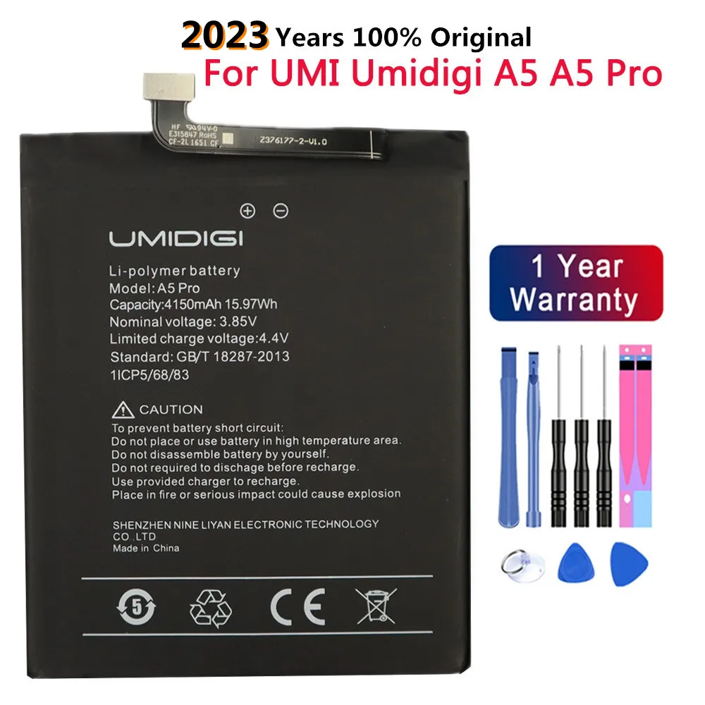 

2023 Original 4150mAh Phone Battery For UMI UMIDIGI A5 / A5 Pro A5Pro High Quality Replacement Battery Bateria +Tracking Number