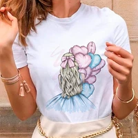 feather step fashion t shirt female casual short sleeve tops tee 90s girls cute tees shirt graphic clothing streetwear lady
