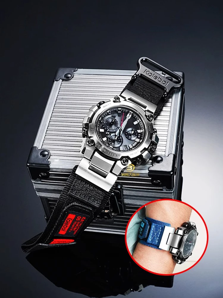 Фото Mod Kit MTG-B3000 Спортивный холщовый ремешок для часов для Casio G-shock MTG-B3000B модифицированный быстросъемный водонепроницаемый нейлоновый ремешок для часов №3