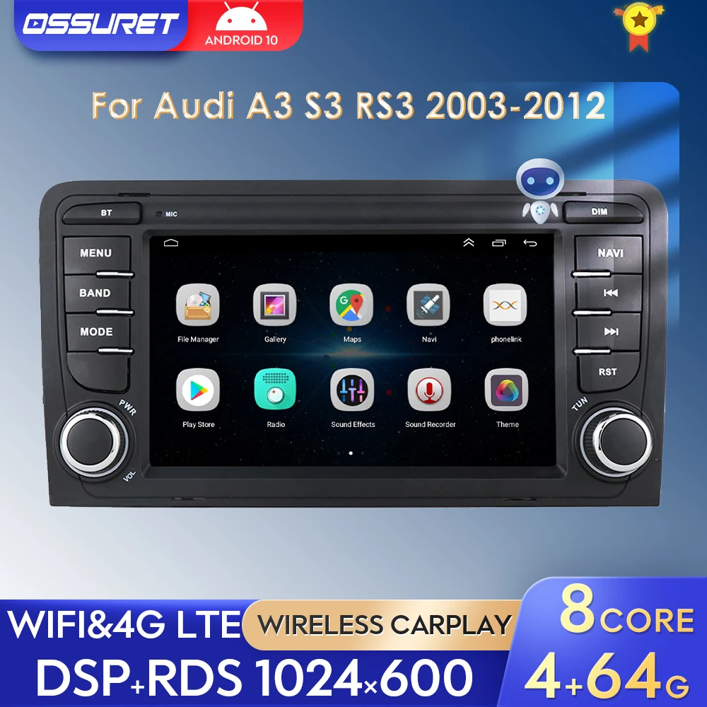 

Мультимедийный проигрыватель для Audi A3 S3 RS3 2003-2012, 4 Гб + 64 ГБ