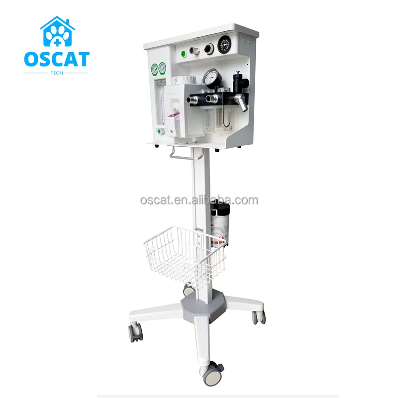 Фото Ветеринарный наркозный аппарат OSCAT EX-7100C: профессиональный, экологичный, из нержавеющей стали, с системой оповещения о отказе работы и системой рециркуляции газов. №2