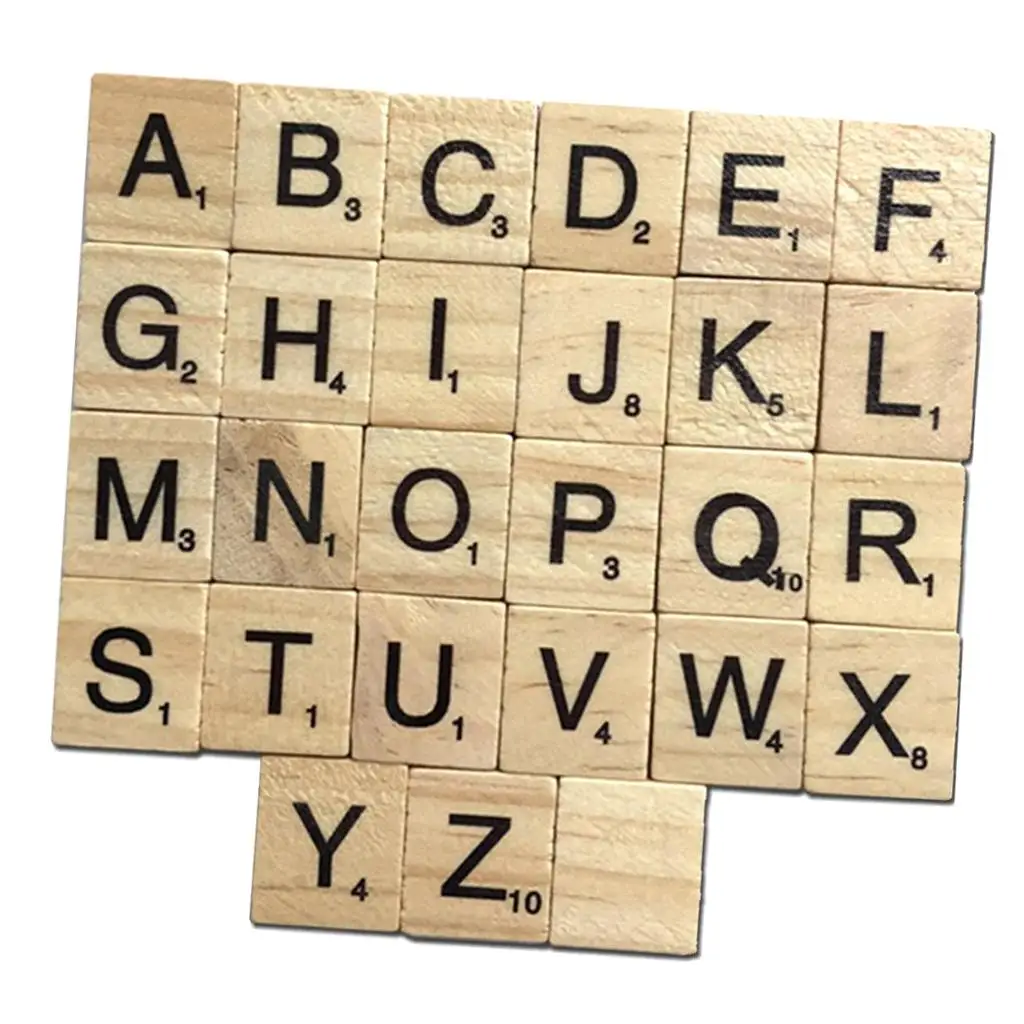 

Set 100PCS Cube Wooden Wood Block with Alphabet Letter Printed