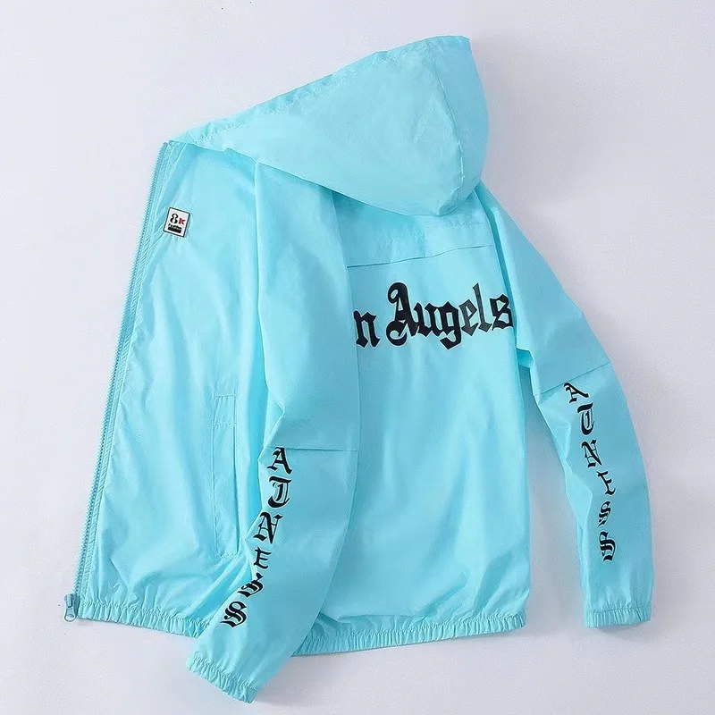 

2023 Summer New Men's Jacket Thin Loose Fit Coat Student Korean Fashion Sun Proof Casual Top