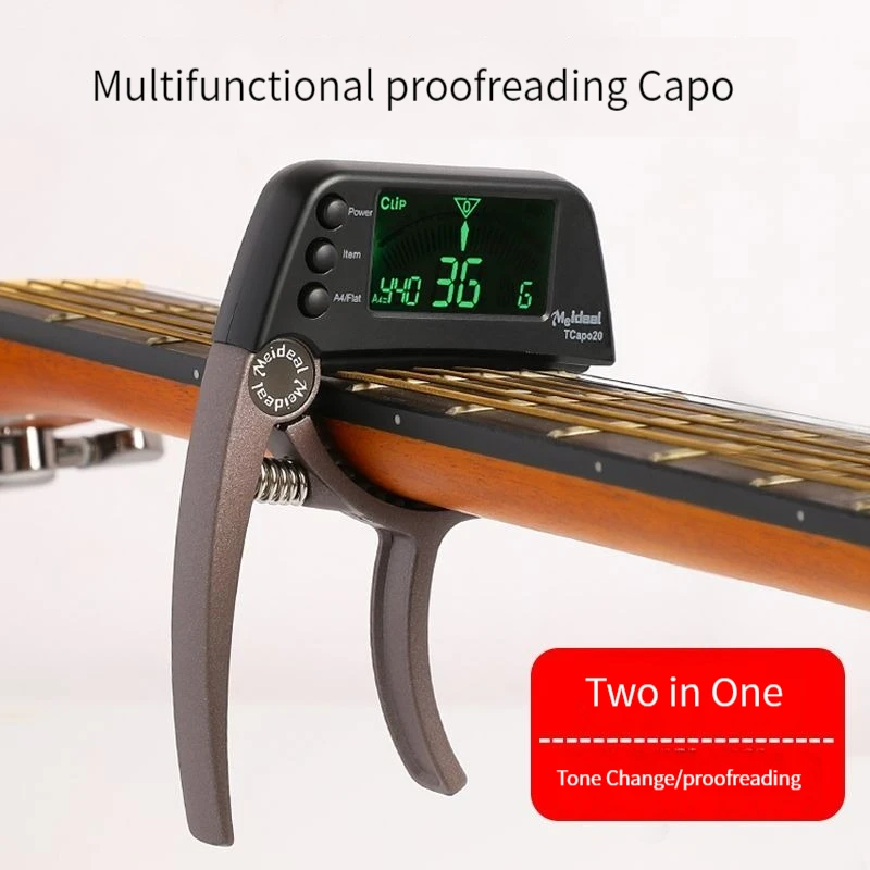 

Quick Change Key Capo Tuner Alloy Material for Acoustic Electric Guitar Bass Chromatic