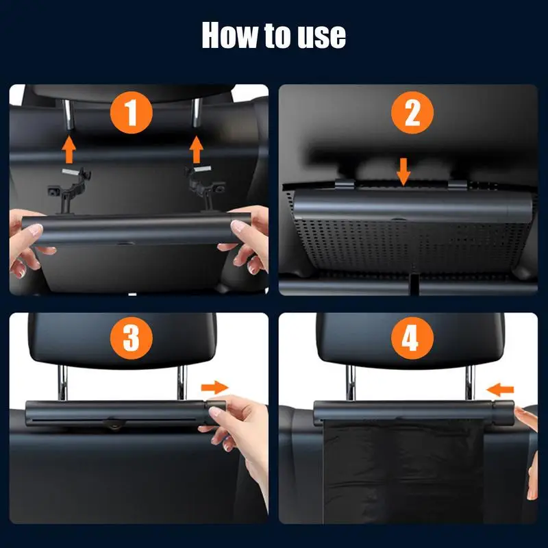 Роликовый автомобильный мусорный бак автоорганайзер с держателем для телефона