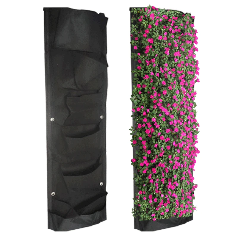 

7-mouth Waterproof Hanging bag Hanging Planting Bag Vertical Green Bag Balcony Plant Landscape Flower Bag Multi-mouth Plant Pot