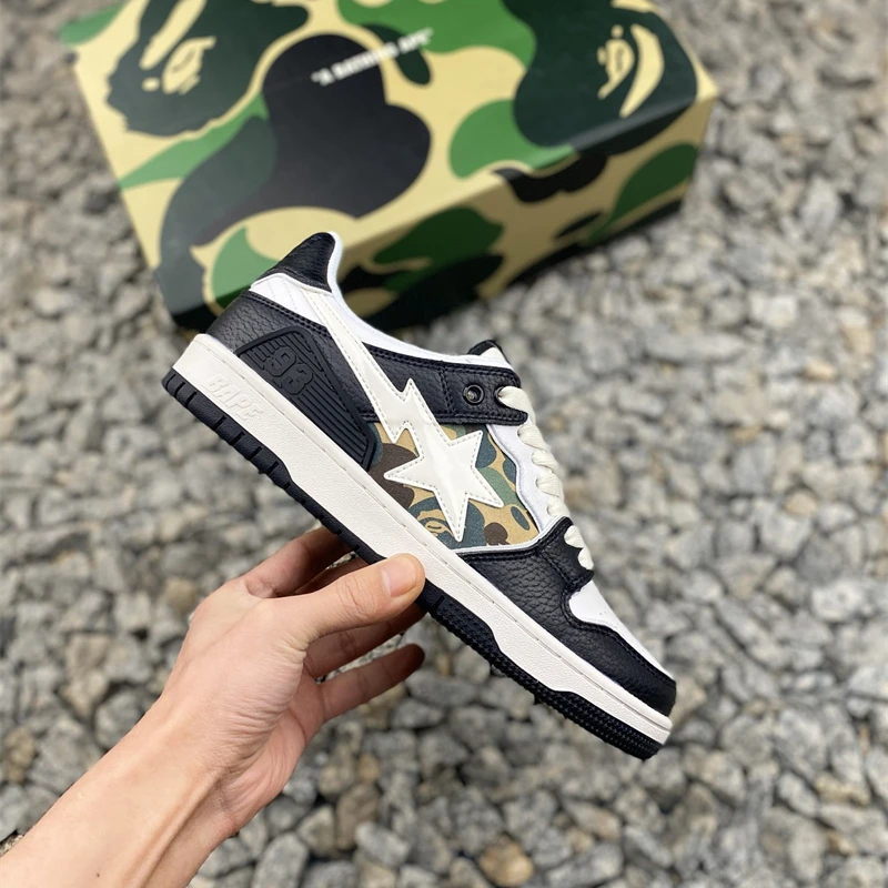 Original A Bathing Ape Sport Sneakers Multicolor Color Skateboarding Shoes Women Running Shoes Men Unisex  Air Max Shoes 36-45