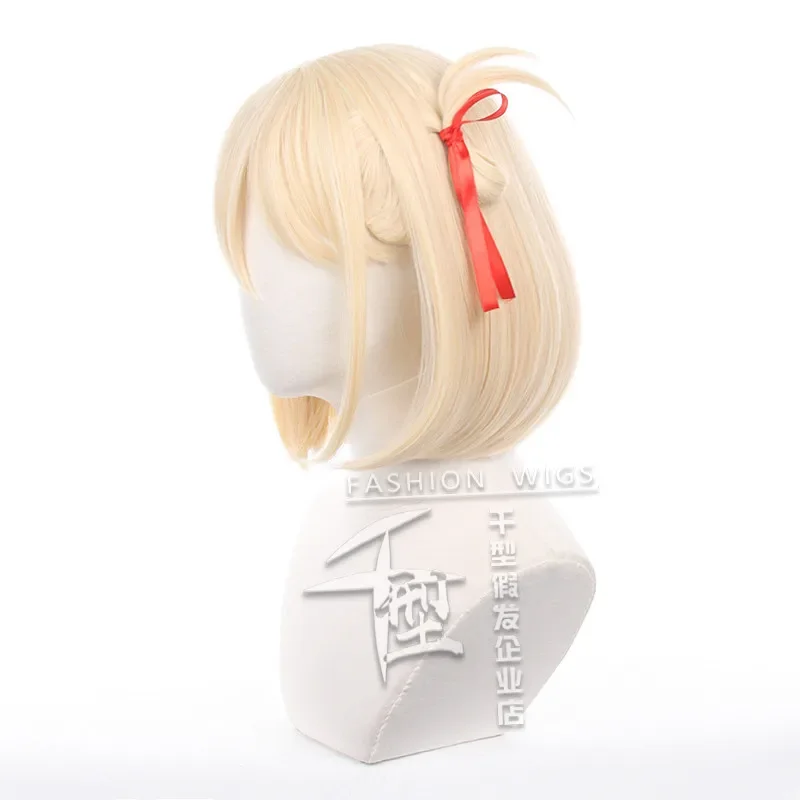 Парик для косплея из аниме Lycoris Recoil nishikier Chisato короткий светлый синтетический