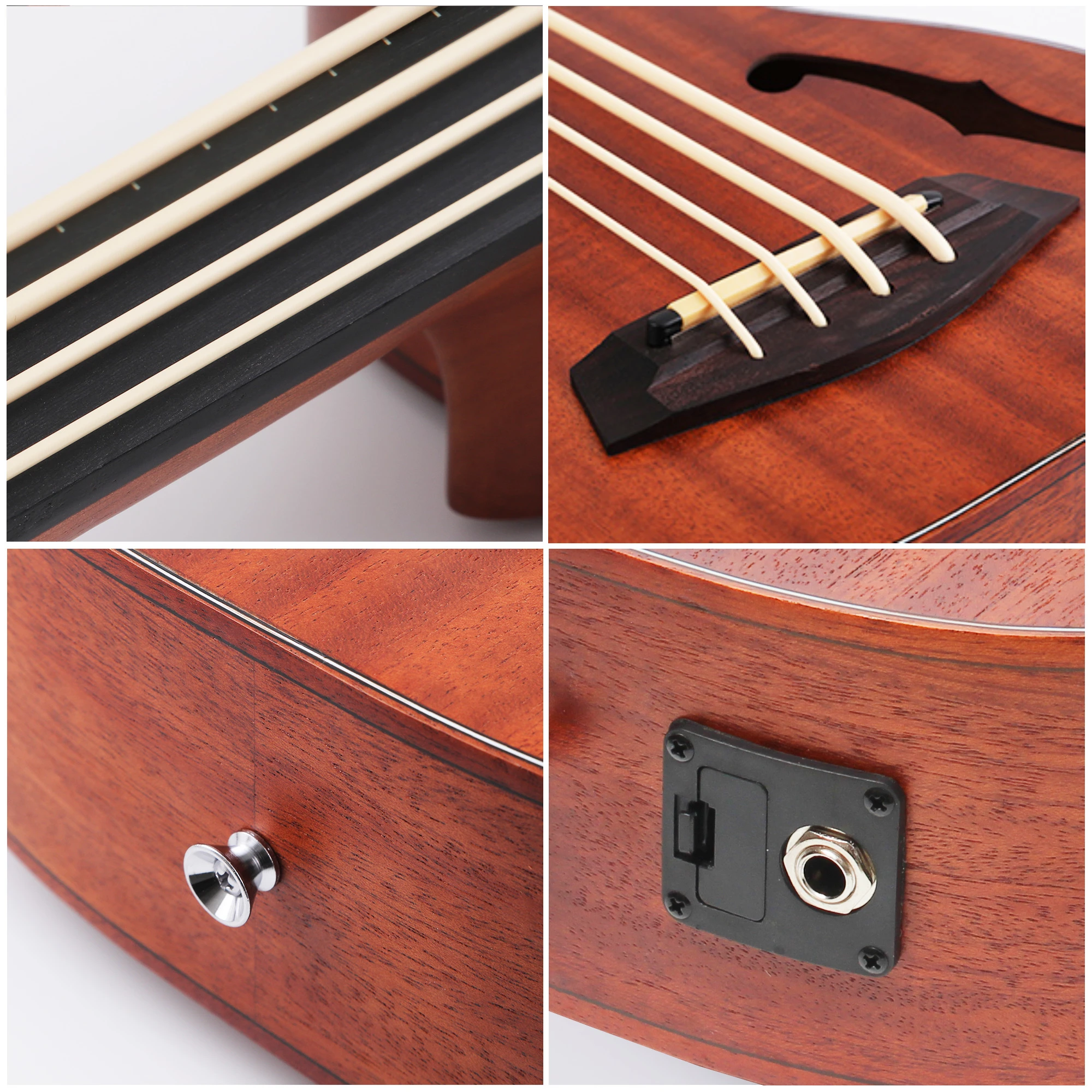 Электрическая гавайская гитара для левой руки бас-гитара Ubass 30-дюймовая