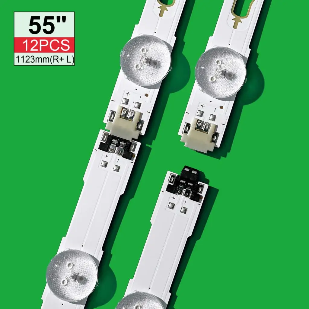 

12pcs/Kit LED Strips for SAM SUNG 55 TV UE55JU6672 UE55JU6495 UE55KU6172 UN55JU6800 UA55JU50S CY GJ055HGEV4H BN96 34797A