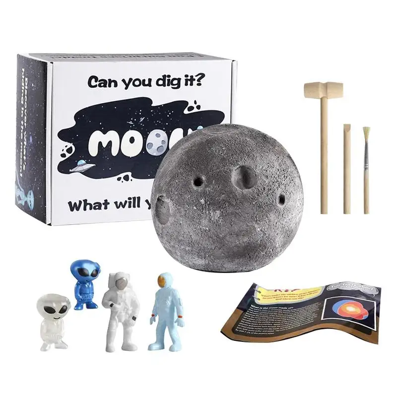 

Space Toys Dig Kit Science Digging Kit For Kid Moon Ball And Figurines Dig Kit Space Collection Kit With Alien & Astronaut