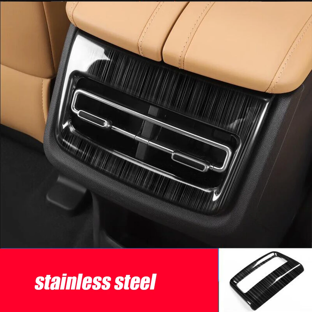 

For Changan UNI-K UNIK 2021 2022 2023 Stainless carbon Car Rear Armrest Air Conditioning Vent Trims Decoration Protection Cover