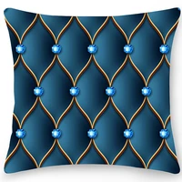 geometric crystal double side print polyester pillowcase home decor pillowcase car sofa cushion cover home decor pillowcase