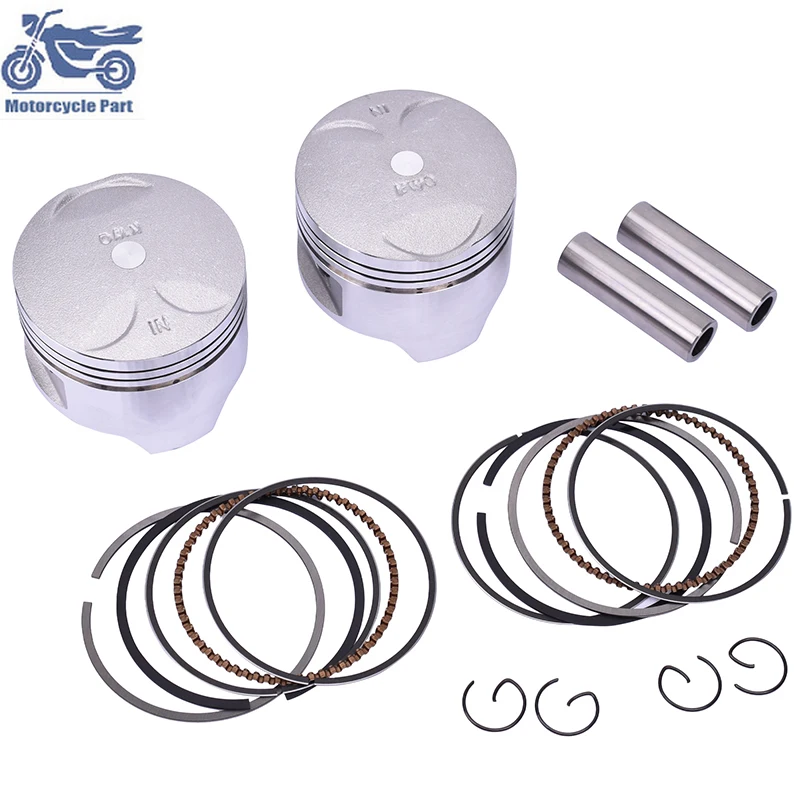 

64mm 64.25mm 64.5mm STD +25 +50 +0.25 +0.5 Motorcycle Piston and Ring Kit For Honda KWO Steed 400 BROS 400 Steed400 BROS400