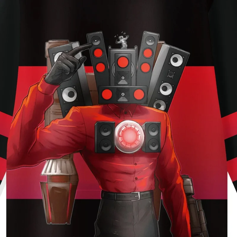 Skibidi аудио Человек косплей костюм дети тантай одежда 3 шт. мальчик девочка Туалет