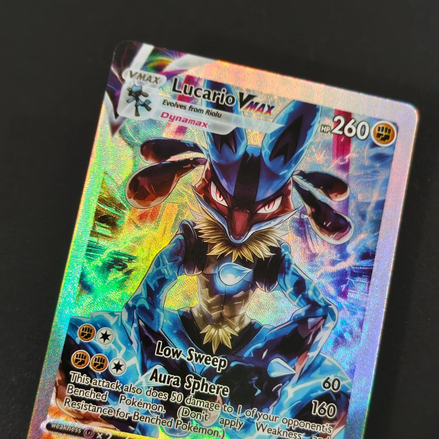Фото Коллекционные карточки-игрушки в стиле фэнтези с текстурой, созданные своими руками: Мьютв, Люкарио, VMAX №4