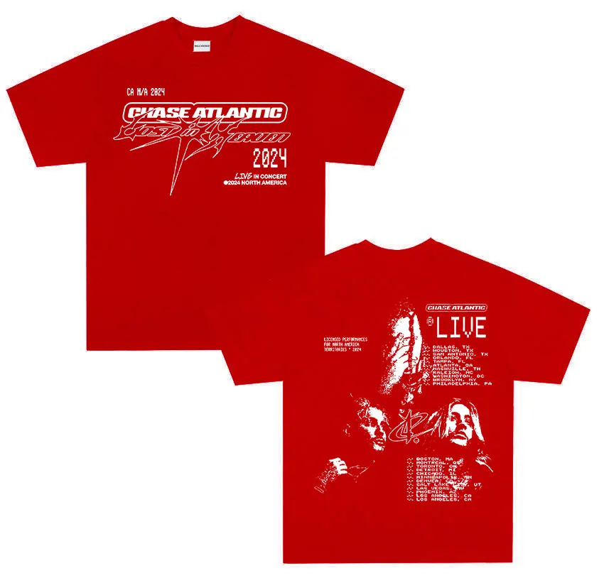 Рок-группа Chase Atlantic Lost in Europe and UK Tour альбом футболка мужская хип-хоп панк унисекс