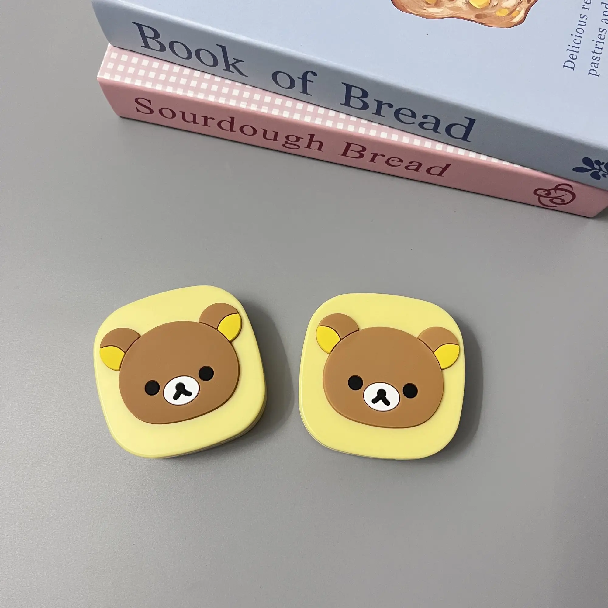Японская милая коробка для контактных линз R-Rilakkuma мультяшное портативное