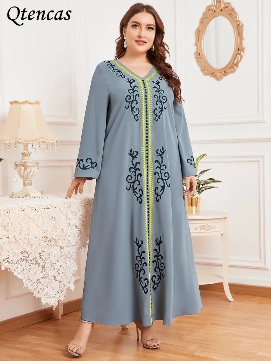 Eid Abaya Дубай, Турция исламское мусульманское платье Caftan марокканское Caftan африканские платья для женщин длинное платье Djellaba Femme