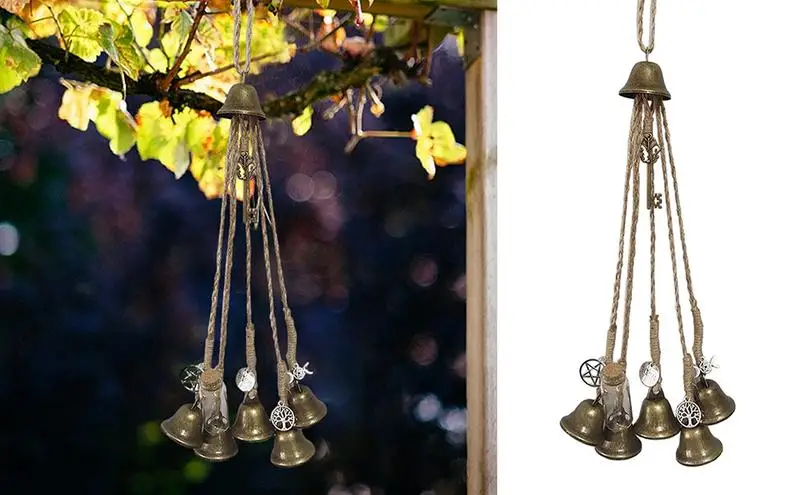 

Christmas Decoration Ornament Shopkeepers Bell With Rope Jingle Bell Cluster Holiday Treat Gifts Altar Supplies For Home Door