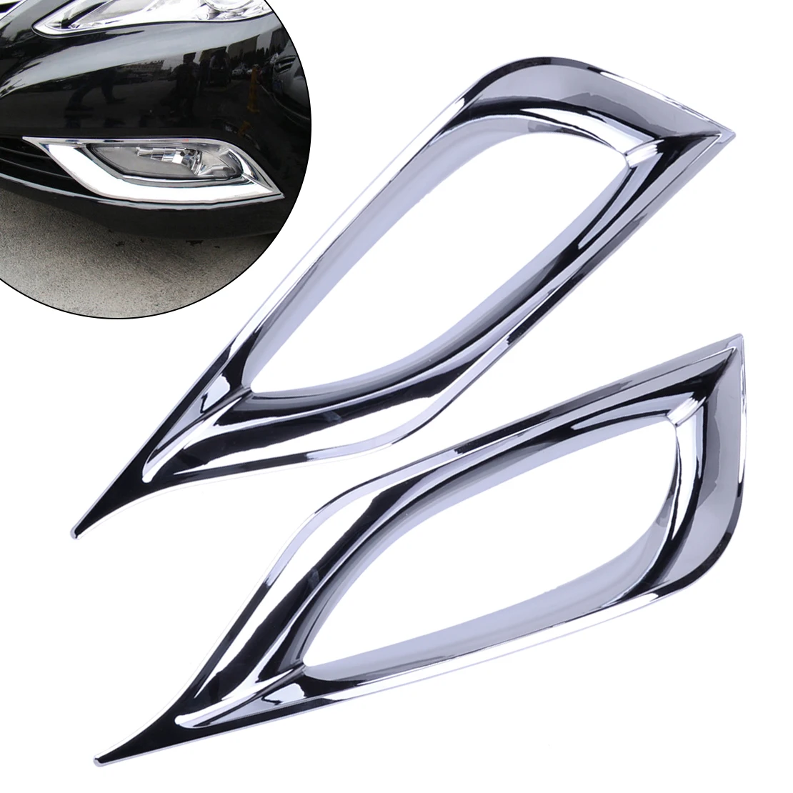 

CITALL 1 пара автомобильный передний противотуманный светильник накладка ABS хромированный литье подходит для hyundai Sonata i45 YF 2011 2012 2013 2014