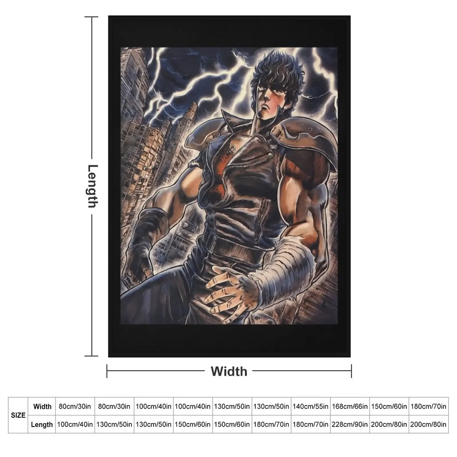 Kenshiro - Hokuto no Ken плед красивые одеяла для малышей