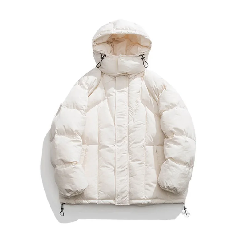 Rainbowtouches Hip Hop Down Jackets Men Fashion Hooded Outerwear Winter Warm High Street Casual Down Coat Male Jacket Windproof