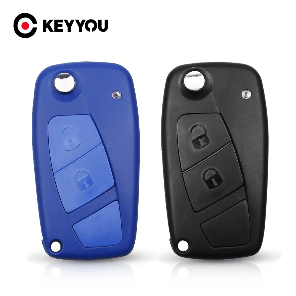 

KEYYOU 3 Buttons Flip Folding Remote Key Case Shell For FIAT Punto Ducato Stilo Panda Auto Car Key Shell Case Cover SIP22 blade