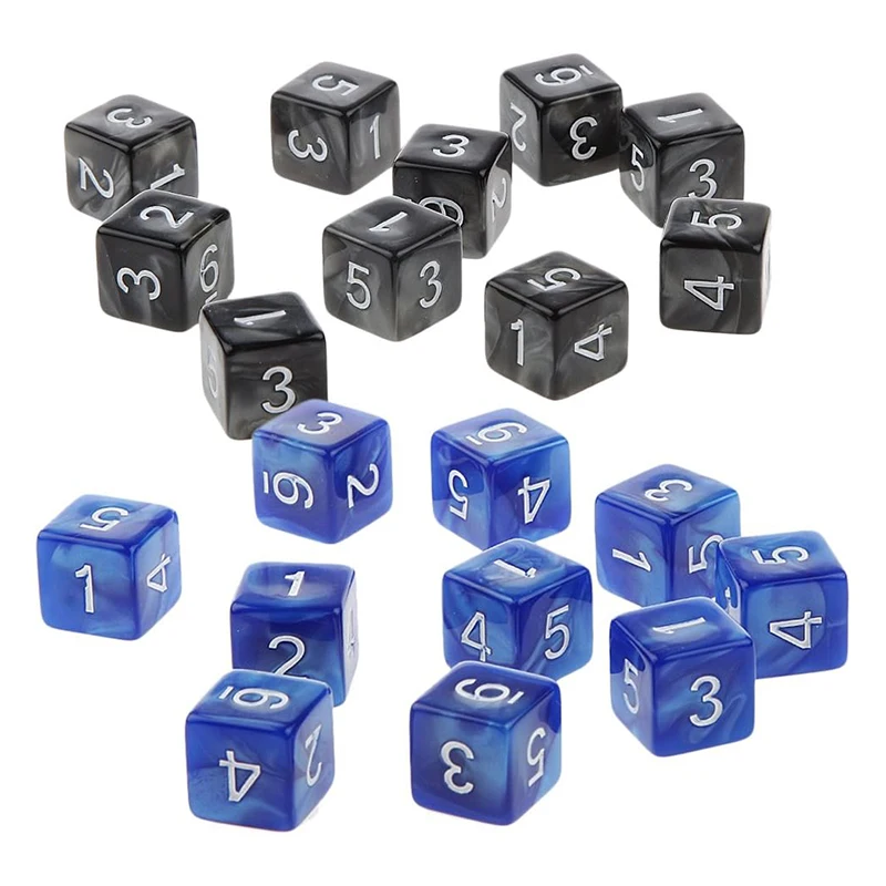 10 шт. настольные игры кости 14 мм портативные акриловые круглые углы