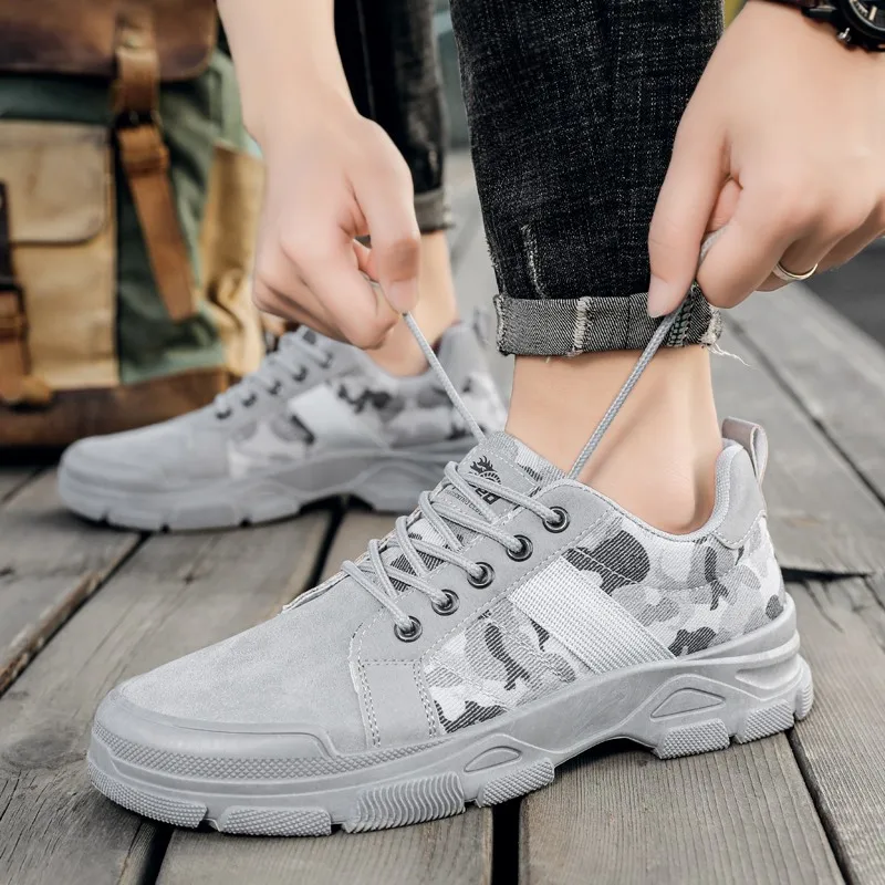 

New Tennis Shoes for Men Lace Up Breathable Casual Sports Shoes Men Non-slip Walking Breathable Outdoor Sneakers Zapatos Hombre