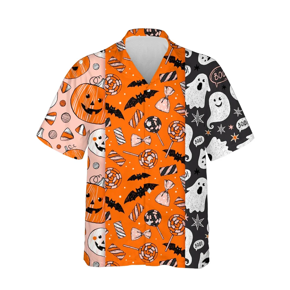 Jumeast 3D Halloween Festival Clothing Men Shirt Costume Comfortable Streetwear Oversized Shirts For Men Single-breasted Blouses