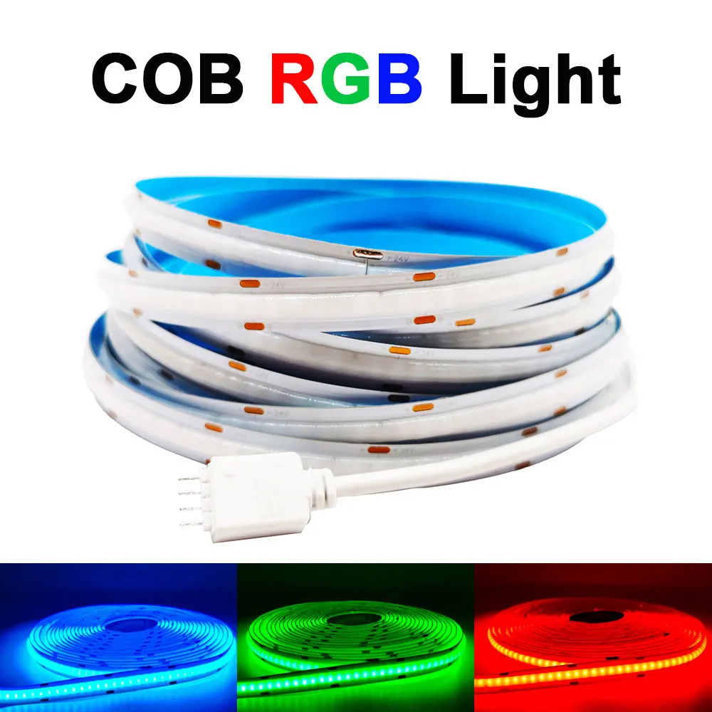 

RGB LED Strip COB Light 756 LEDs FOB Ribbon Linear Changeable Night Lighting 12V Diode Tape Lamp Backlights Lights Room Decor