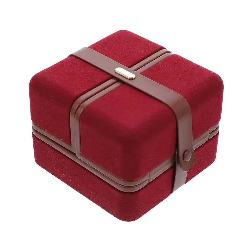 

1pc Luxury Jewelry Display Box Jewelry Storage Box Double Open Jewelry Box