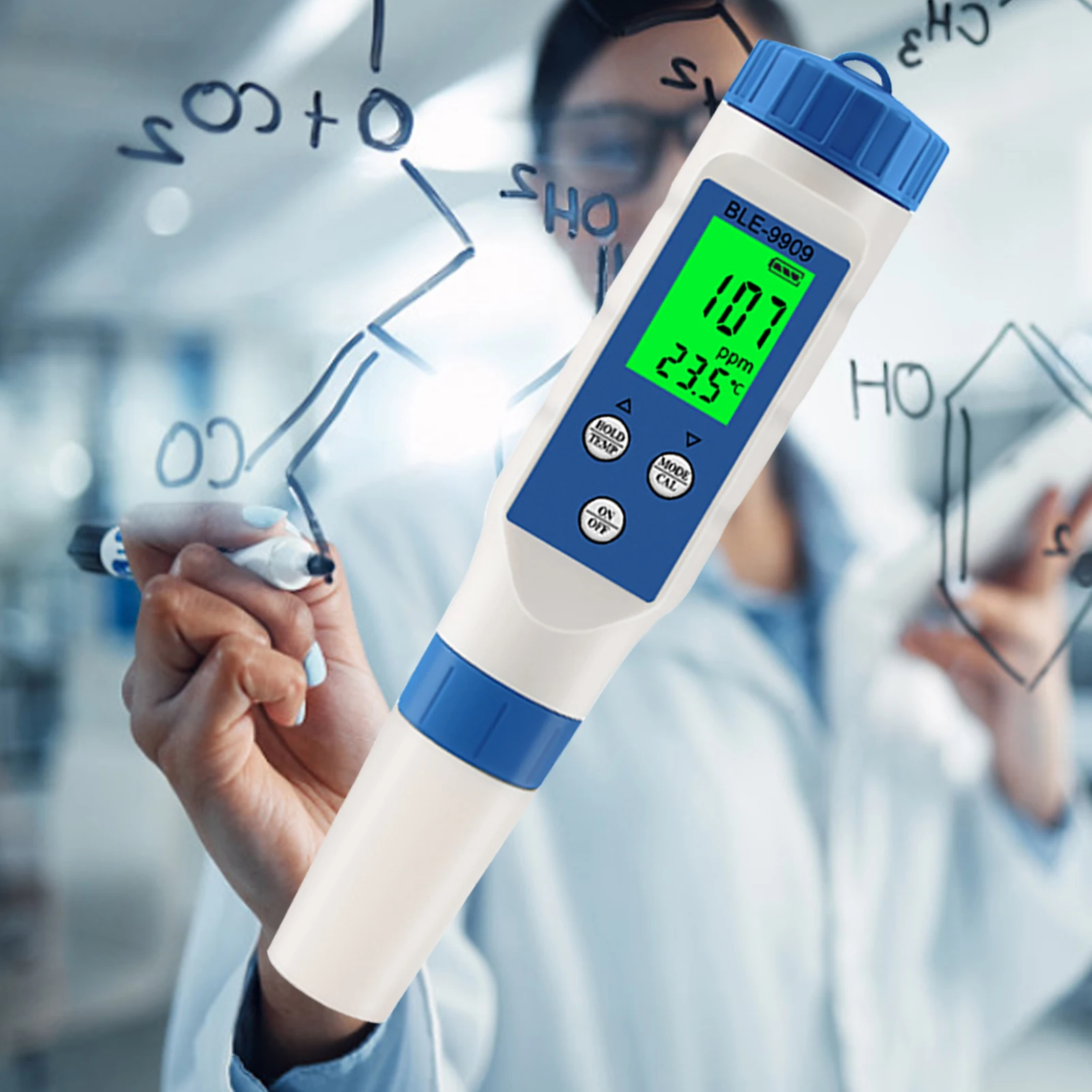 

Water Quality Tester 5 In 1 In Smart PH Meter PH Tester PH/TDS/EC/SALT/TEMP High Accuracy Small In Size On Neck Transfer Data To