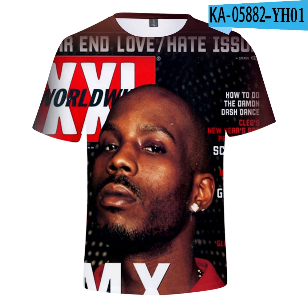 

2023 R.I.P Rapper DMX 3D Print T-Shirt Men Women Short Sleeve T Shirt Female Harajuku Streetwear Hiphop Summer 3D Tee Tops